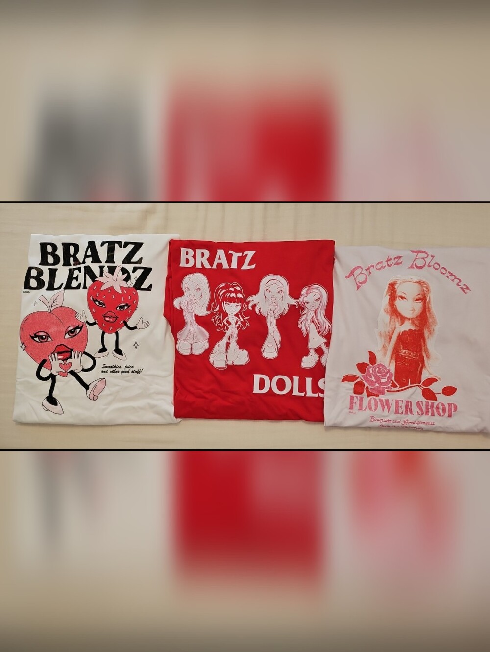 3 Bratz Stylin T-shirts Size XL